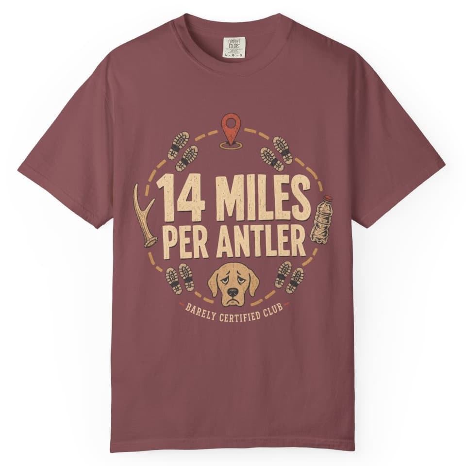 14 Miles Per Antler t-shirt in Yam, photo 10