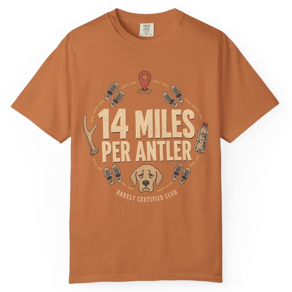 14 Miles Per Antler t-shirt in Yam, photo 1