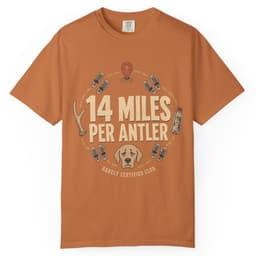 14 Miles Per Antler t-shirt in Yam, thumbnail 1
