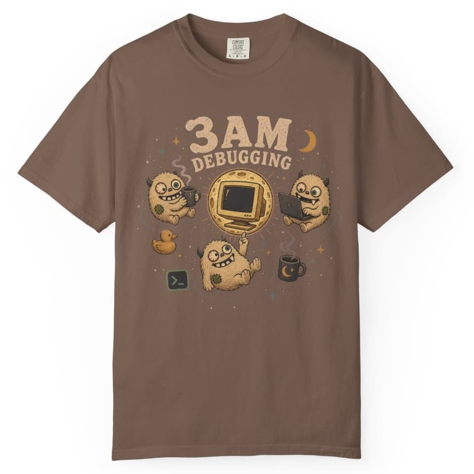 3AM Debugging t-shirt in Black, photo 3