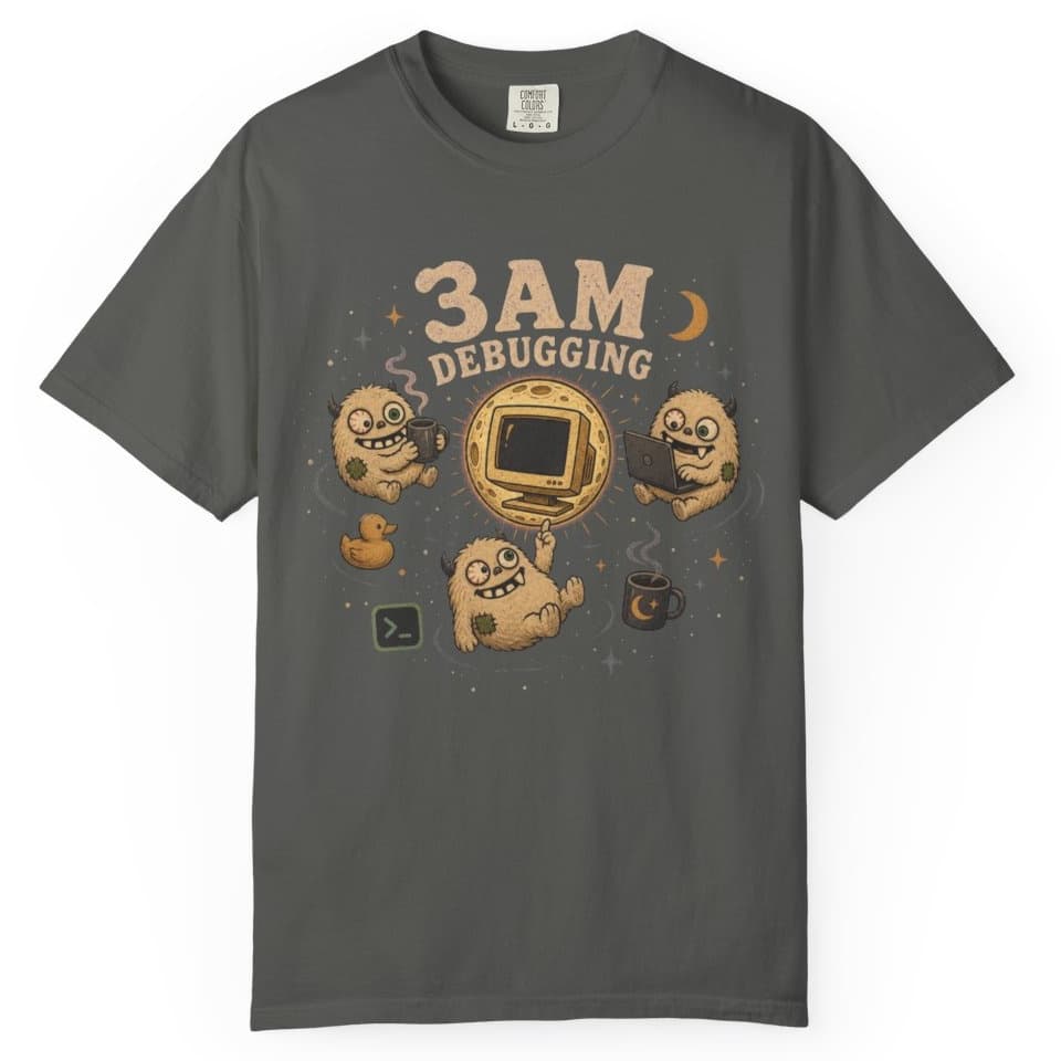 3AM Debugging t-shirt in Black, photo 4