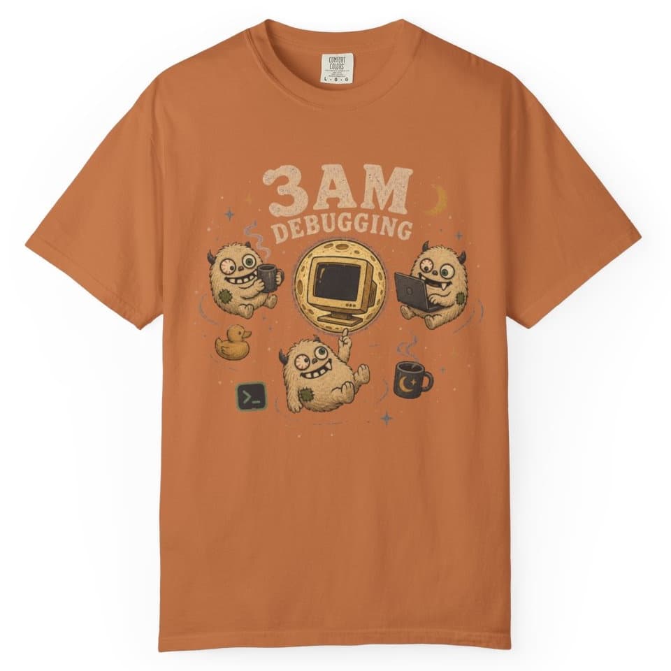 3AM Debugging t-shirt in Black, photo 11