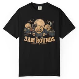 Three AM Rounds t-shirt in Granite, thumbnail 2