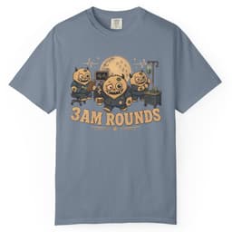 Three AM Rounds t-shirt in Granite, thumbnail 8