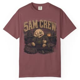 Five AM Crew t-shirt in Blue Jean, thumbnail 9