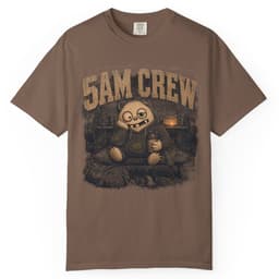 Five AM Crew t-shirt in Blue Jean, thumbnail 4