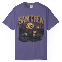 Five AM Crew t-shirt in Blue Jean, thumbnail 7