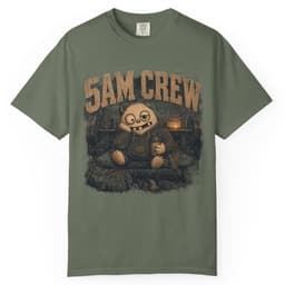 Five AM Crew t-shirt in Blue Jean, thumbnail 6