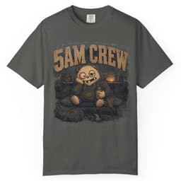 Five AM Crew t-shirt in Blue Jean, thumbnail 5