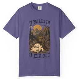 7 Miles In 0 Elk Out t-shirt in Granite, thumbnail 7