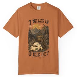 7 Miles In 0 Elk Out t-shirt in Granite, thumbnail 11