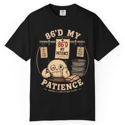 Eighty Sixed Patience t-shirt in Pepper, thumbnail 2