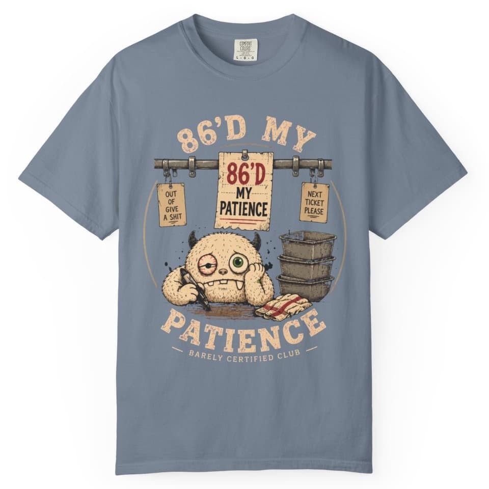 Eighty Sixed Patience t-shirt in Pepper, photo 7
