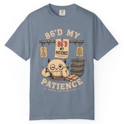 Eighty Sixed Patience t-shirt in Pepper, thumbnail 7