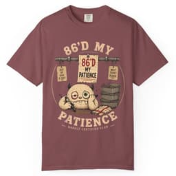 Eighty Sixed Patience t-shirt in Pepper, thumbnail 8