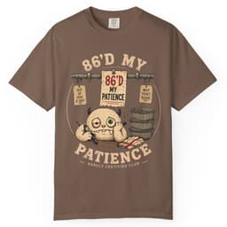 Eighty Sixed Patience t-shirt in Pepper, thumbnail 4