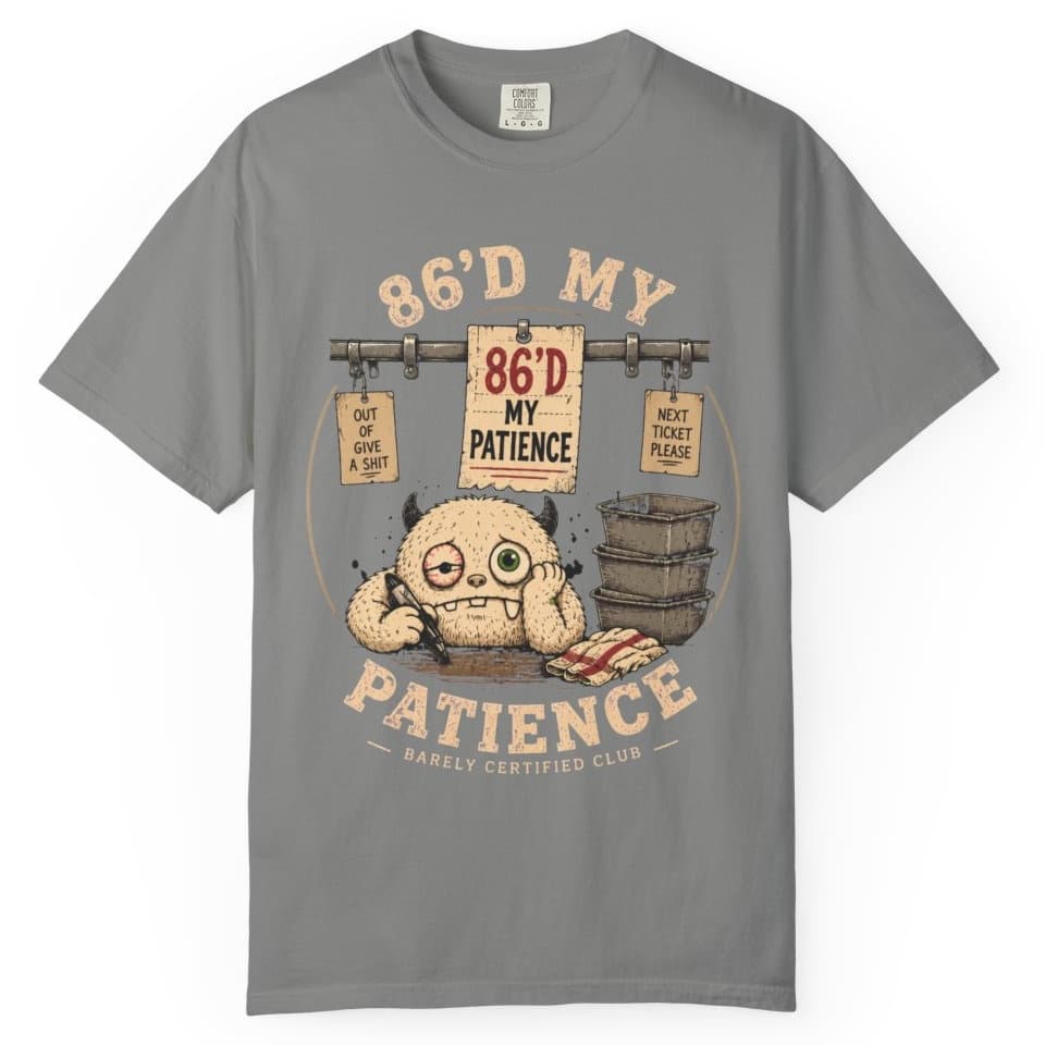 Eighty Sixed Patience t-shirt in Pepper, photo 6