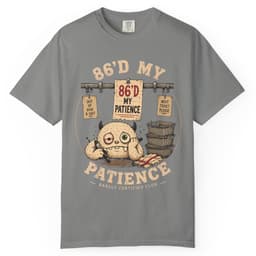 Eighty Sixed Patience t-shirt in Pepper, thumbnail 6