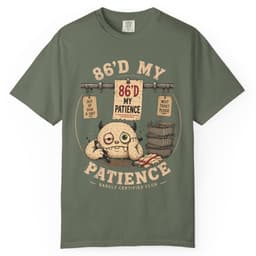 Eighty Sixed Patience t-shirt in Pepper, thumbnail 5