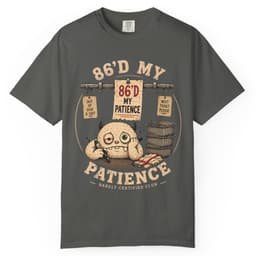Eighty Sixed Patience t-shirt in Pepper, thumbnail 1