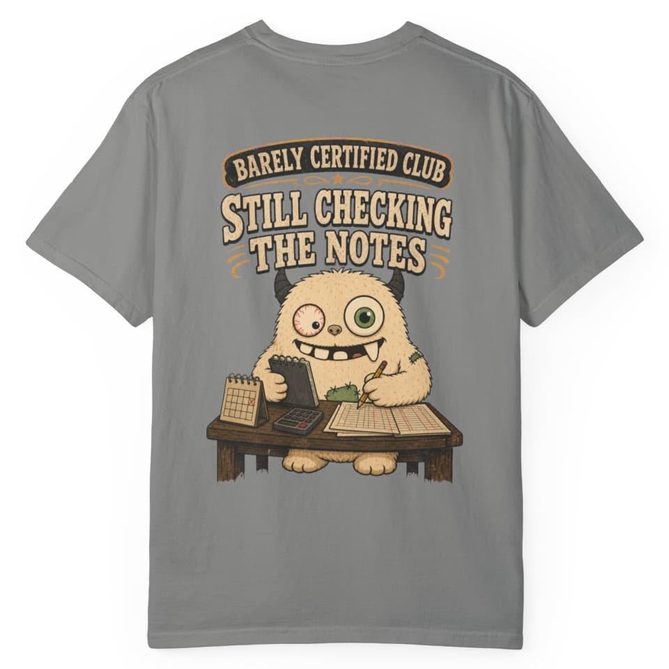 Accounting Division Notes t-shirt in Brick, photo 15