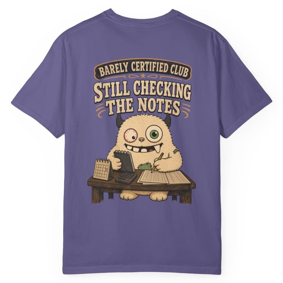 Accounting Division Notes t-shirt in Brick, photo 13