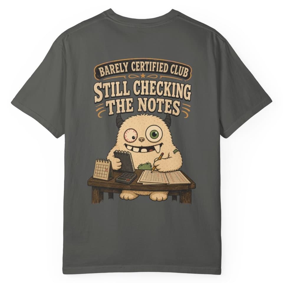 Accounting Division Notes t-shirt in Brick, photo 9