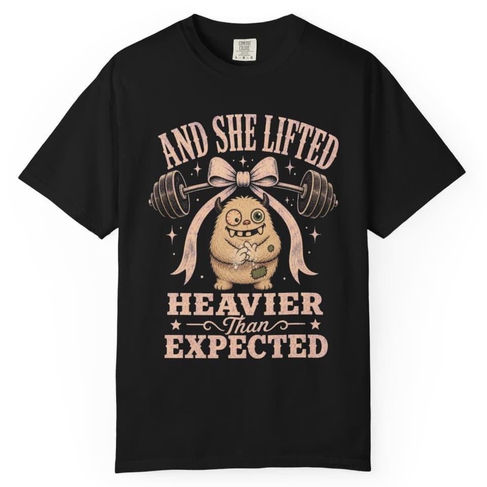 She Lifted Heavier t-shirt in Grape, photo 2