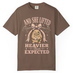 She Lifted Heavier t-shirt in Grape, thumbnail 4