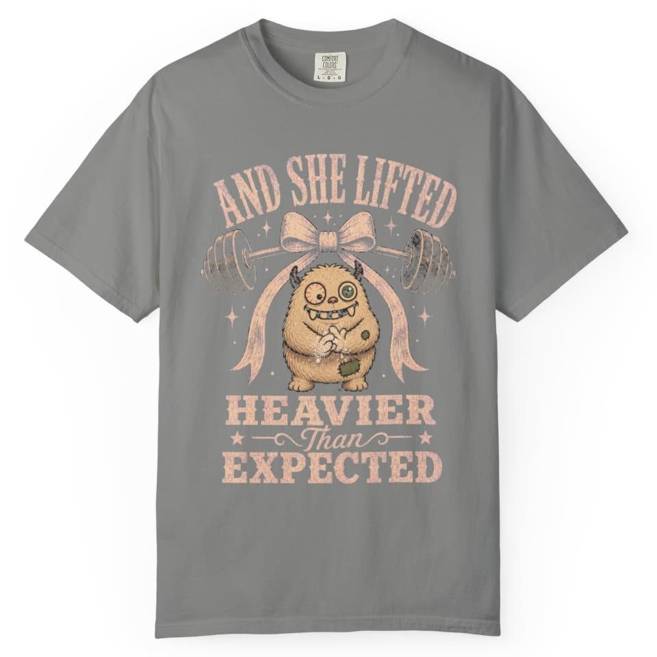 She Lifted Heavier t-shirt in Grape, photo 7