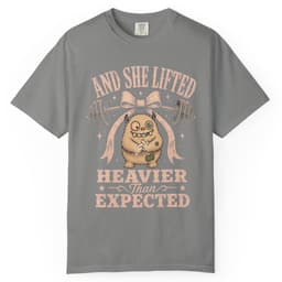 She Lifted Heavier t-shirt in Grape, thumbnail 7