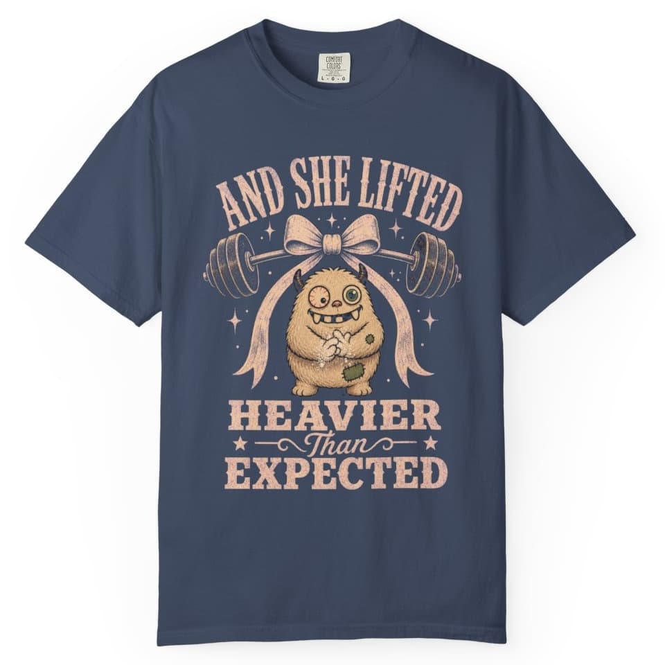 She Lifted Heavier t-shirt in Grape, photo 3