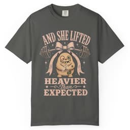 She Lifted Heavier t-shirt in Grape, thumbnail 5