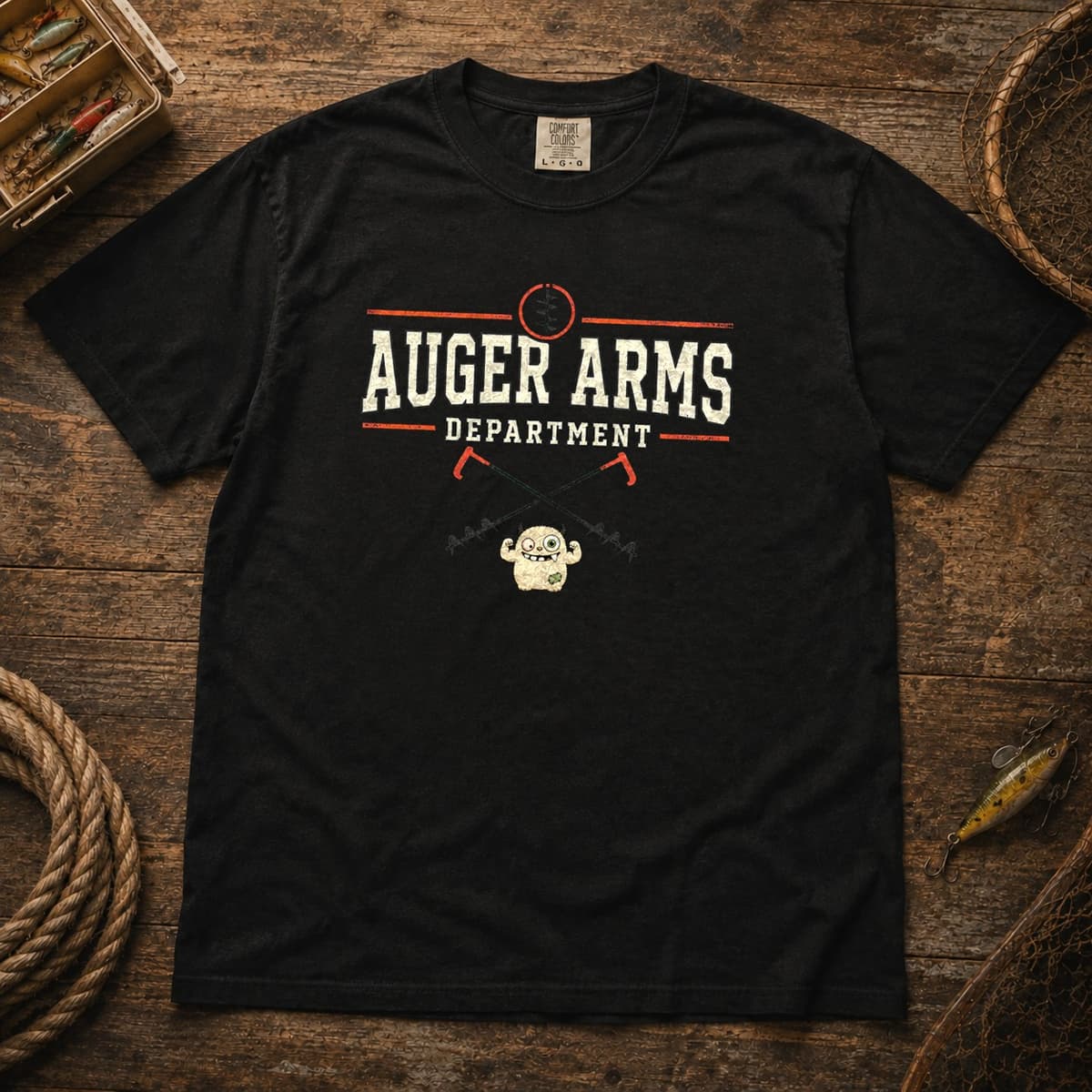 Auger Arms Department t-shirt in Black, photo 1