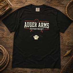 Auger Arms Department t-shirt in Black, thumbnail 1