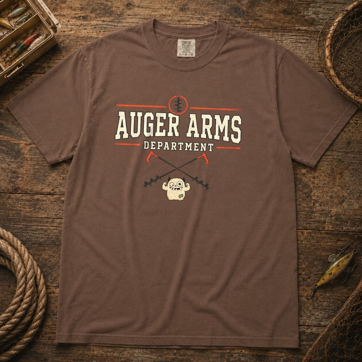 Auger Arms Department t-shirt in Black, photo 3