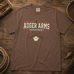Auger Arms Department t-shirt in Black, thumbnail 3