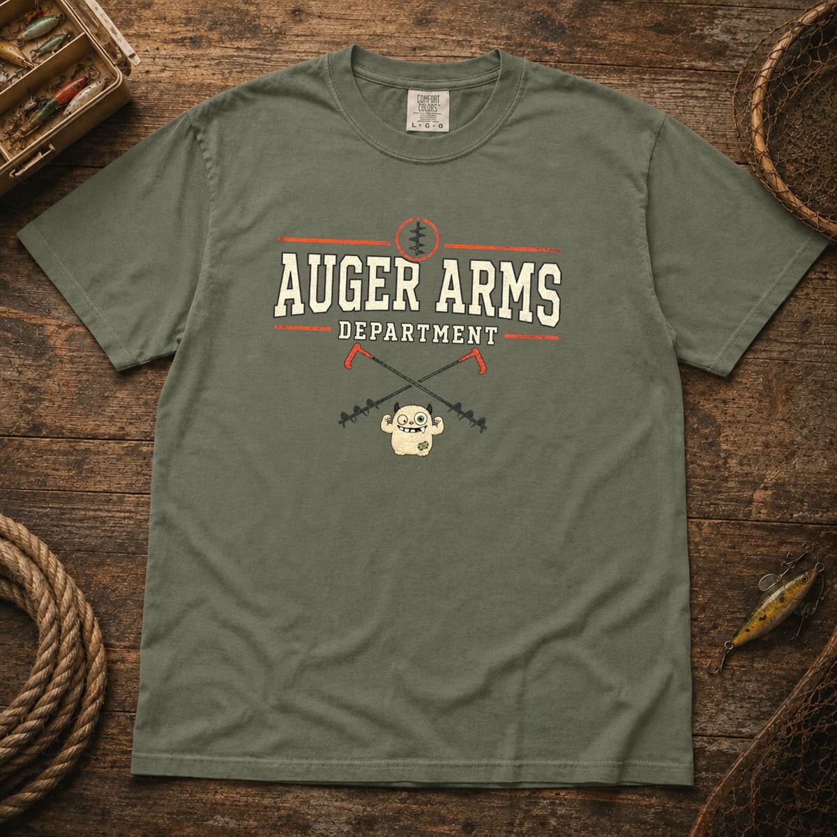 Auger Arms Department t-shirt in Black, photo 5
