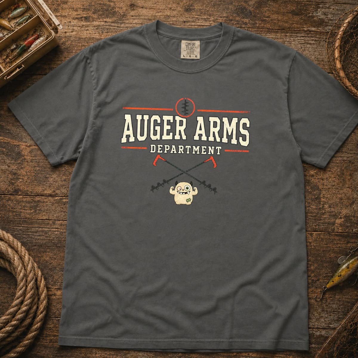 Auger Arms Department t-shirt in Black, photo 4
