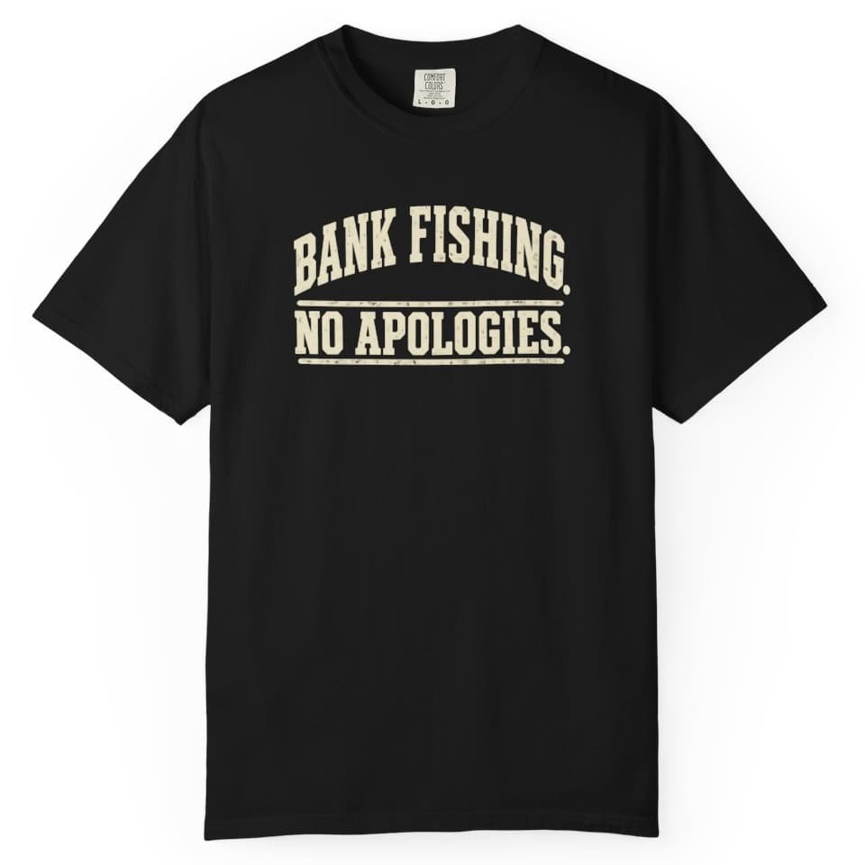 Bank Fishing. No Apologies. t-shirt in Moss, photo 2