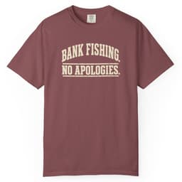 Bank Fishing. No Apologies. t-shirt in Moss, thumbnail 10