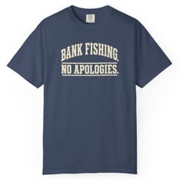 Bank Fishing. No Apologies. t-shirt in Moss, thumbnail 3