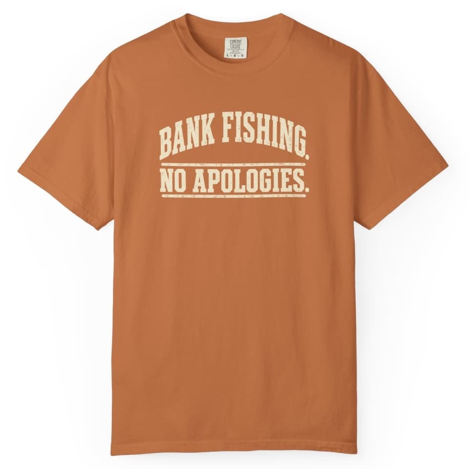 Bank Fishing. No Apologies. t-shirt in Moss, photo 11