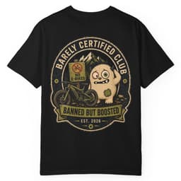 Banned But Boosted t-shirt in Moss, thumbnail 3