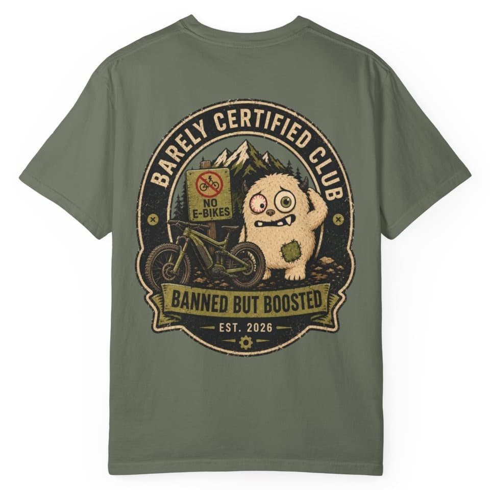 Banned But Boosted t-shirt in Moss, photo 1
