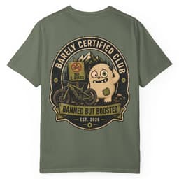 Banned But Boosted t-shirt in Moss, thumbnail 1