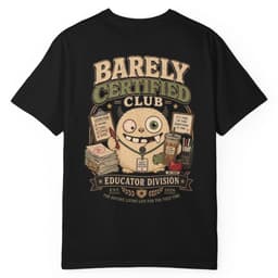Barely Certified Educator t-shirt in Midnight, thumbnail 3