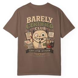 Barely Certified Educator t-shirt in Midnight, thumbnail 5