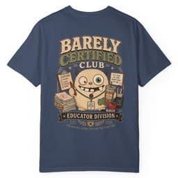 Barely Certified Educator t-shirt in Midnight, thumbnail 1