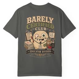 Barely Certified Educator t-shirt in Midnight, thumbnail 7